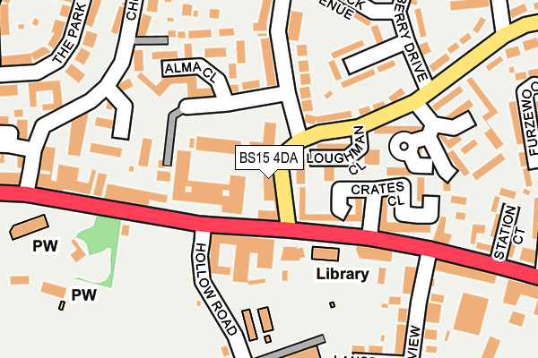 BS15 4DA map - OS OpenMap – Local (Ordnance Survey)