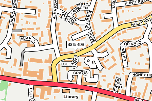 BS15 4DB map - OS OpenMap – Local (Ordnance Survey)