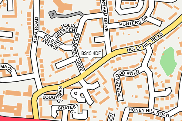 BS15 4DF map - OS OpenMap – Local (Ordnance Survey)