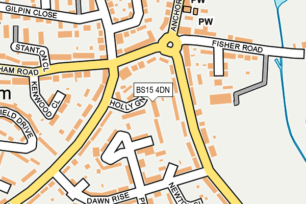 BS15 4DN map - OS OpenMap – Local (Ordnance Survey)