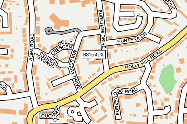 BS15 4DX map - OS OpenMap – Local (Ordnance Survey)