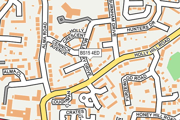 BS15 4ED map - OS OpenMap – Local (Ordnance Survey)