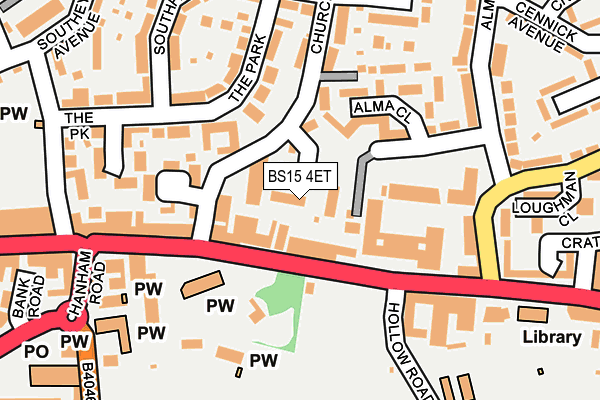BS15 4ET map - OS OpenMap – Local (Ordnance Survey)