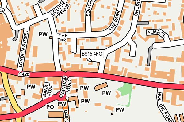 BS15 4FG map - OS OpenMap – Local (Ordnance Survey)