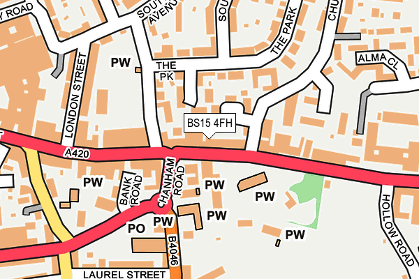BS15 4FH map - OS OpenMap – Local (Ordnance Survey)