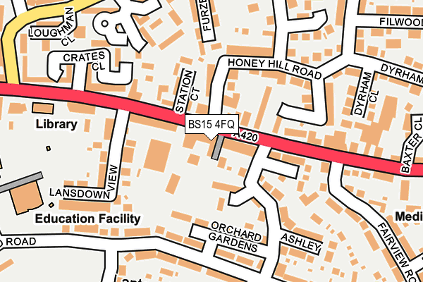 BS15 4FQ map - OS OpenMap – Local (Ordnance Survey)