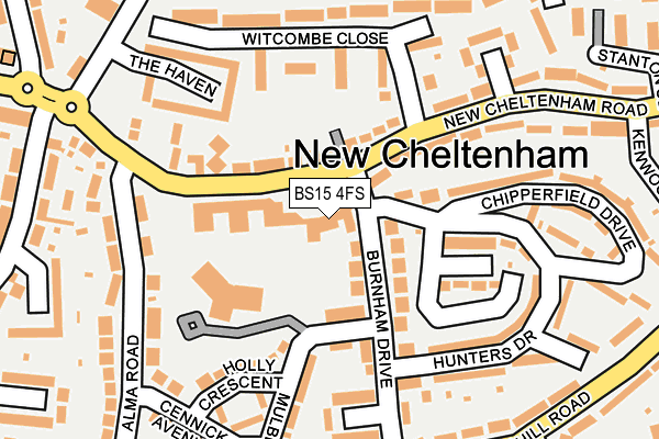 BS15 4FS map - OS OpenMap – Local (Ordnance Survey)