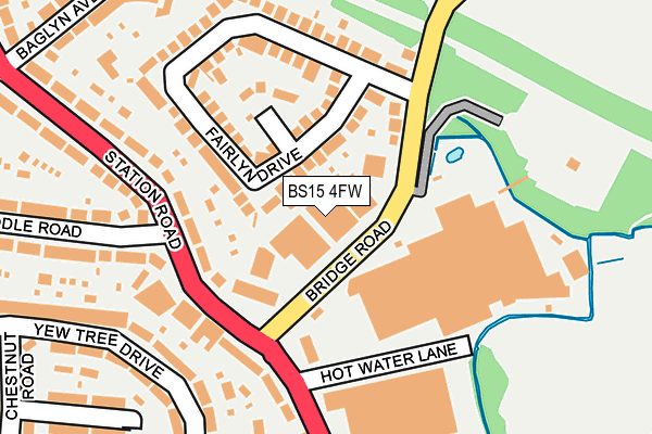 BS15 4FW map - OS OpenMap – Local (Ordnance Survey)