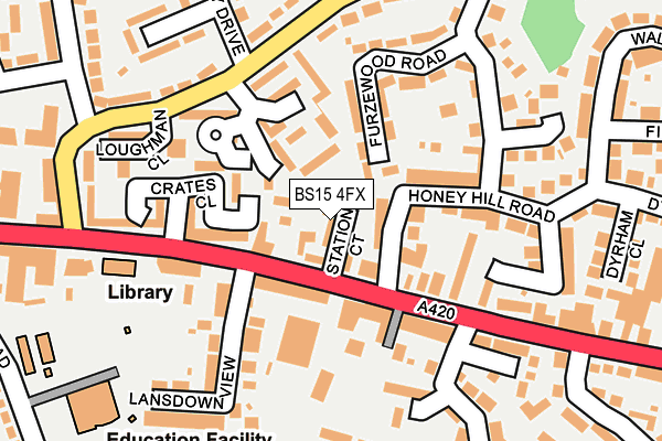 BS15 4FX map - OS OpenMap – Local (Ordnance Survey)