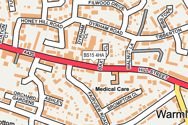 BS15 4HA map - OS OpenMap – Local (Ordnance Survey)