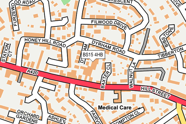 BS15 4HB map - OS OpenMap – Local (Ordnance Survey)
