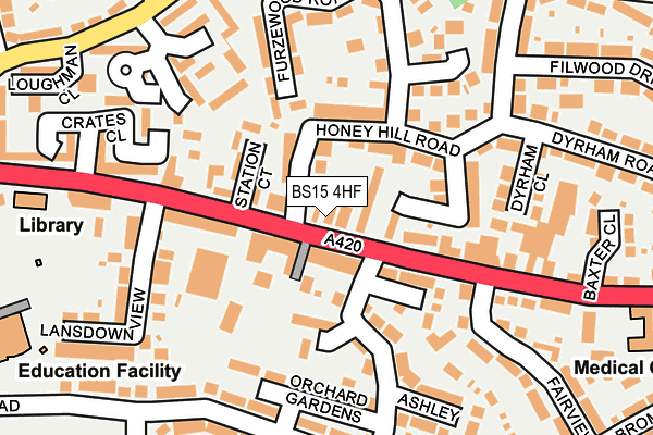 BS15 4HF map - OS OpenMap – Local (Ordnance Survey)
