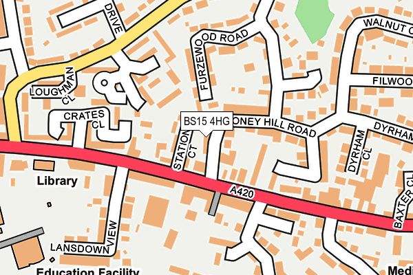 BS15 4HG map - OS OpenMap – Local (Ordnance Survey)