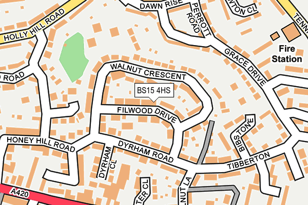 BS15 4HS map - OS OpenMap – Local (Ordnance Survey)