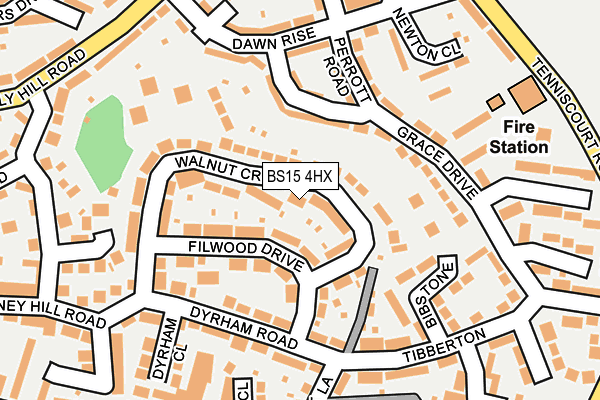 BS15 4HX map - OS OpenMap – Local (Ordnance Survey)
