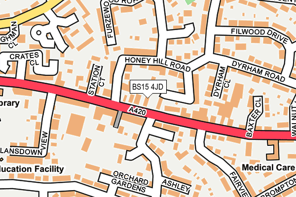 BS15 4JD map - OS OpenMap – Local (Ordnance Survey)