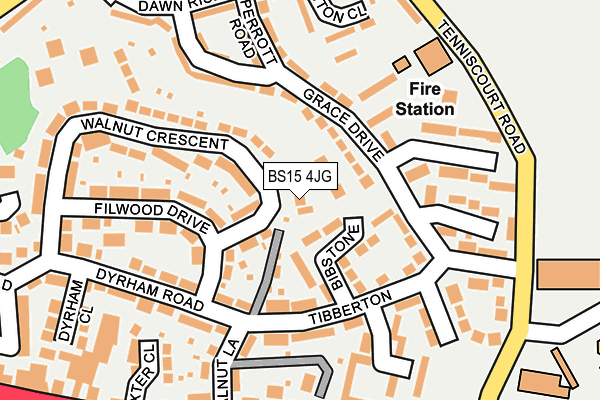 BS15 4JG map - OS OpenMap – Local (Ordnance Survey)