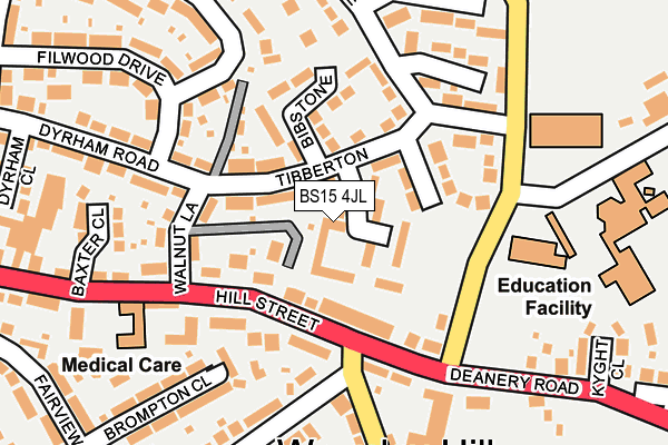 BS15 4JL map - OS OpenMap – Local (Ordnance Survey)