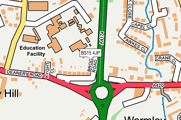 BS15 4JP map - OS OpenMap – Local (Ordnance Survey)