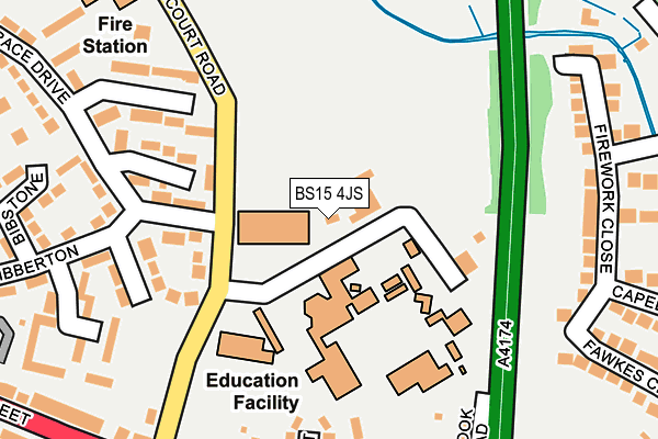 BS15 4JS map - OS OpenMap – Local (Ordnance Survey)