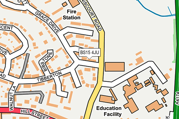 BS15 4JU map - OS OpenMap – Local (Ordnance Survey)