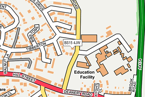 BS15 4JW map - OS OpenMap – Local (Ordnance Survey)