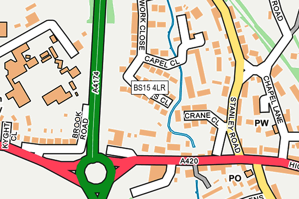 BS15 4LR map - OS OpenMap – Local (Ordnance Survey)