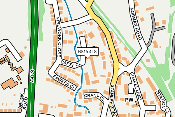 BS15 4LS map - OS OpenMap – Local (Ordnance Survey)