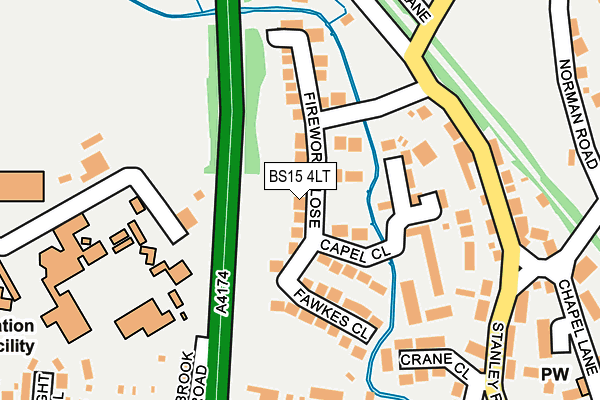 BS15 4LT map - OS OpenMap – Local (Ordnance Survey)