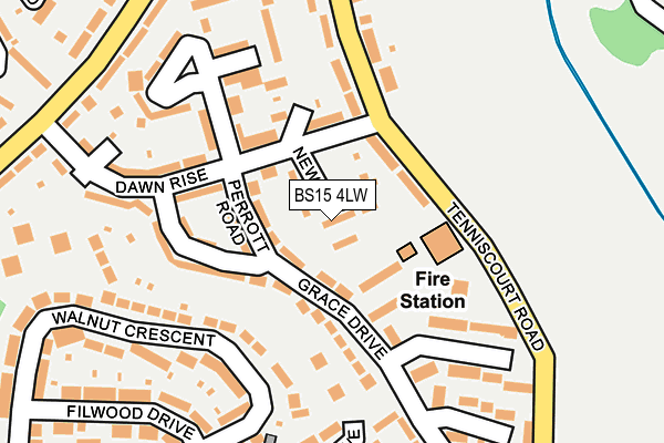 BS15 4LW map - OS OpenMap – Local (Ordnance Survey)