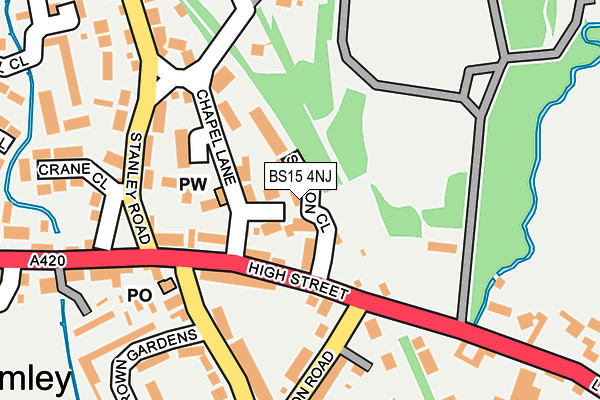 BS15 4NJ map - OS OpenMap – Local (Ordnance Survey)