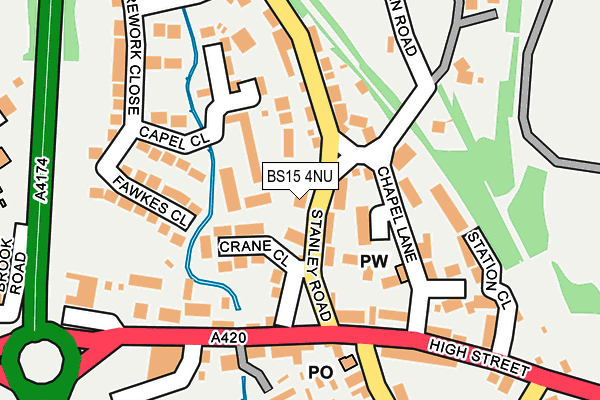 BS15 4NU map - OS OpenMap – Local (Ordnance Survey)