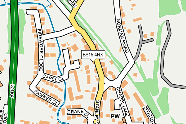BS15 4NX map - OS OpenMap – Local (Ordnance Survey)