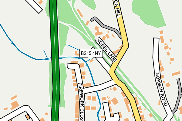 BS15 4NY map - OS OpenMap – Local (Ordnance Survey)