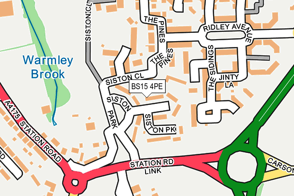 BS15 4PE map - OS OpenMap – Local (Ordnance Survey)