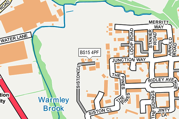 BS15 4PF map - OS OpenMap – Local (Ordnance Survey)