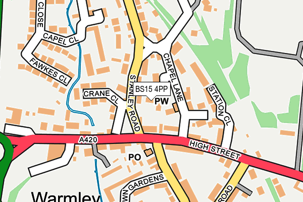 BS15 4PP map - OS OpenMap – Local (Ordnance Survey)