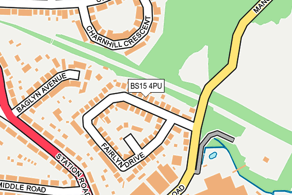 BS15 4PU map - OS OpenMap – Local (Ordnance Survey)