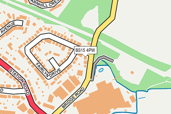 BS15 4PW map - OS OpenMap – Local (Ordnance Survey)