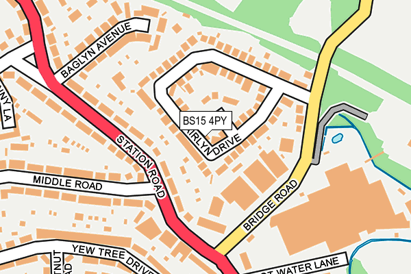 BS15 4PY map - OS OpenMap – Local (Ordnance Survey)