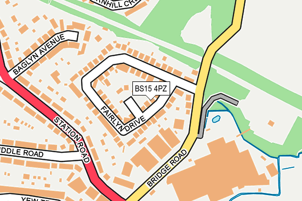 BS15 4PZ map - OS OpenMap – Local (Ordnance Survey)