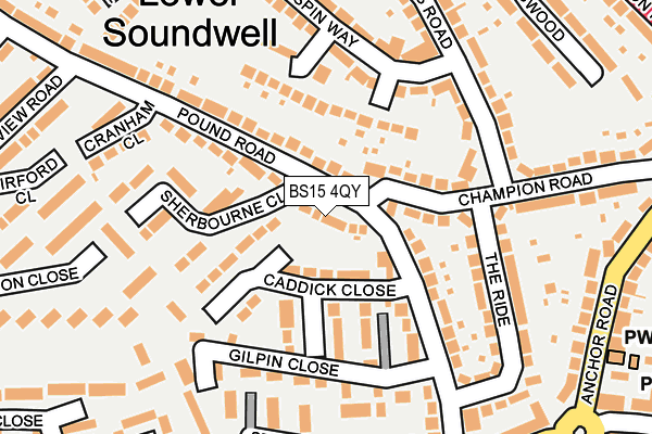 BS15 4QY map - OS OpenMap – Local (Ordnance Survey)