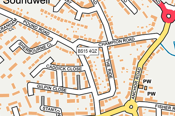 BS15 4QZ map - OS OpenMap – Local (Ordnance Survey)