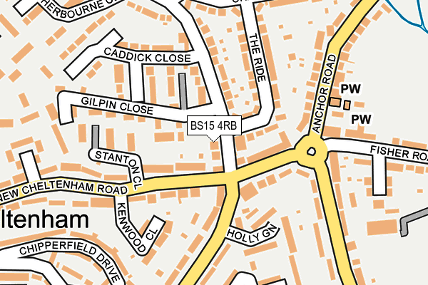 BS15 4RB map - OS OpenMap – Local (Ordnance Survey)