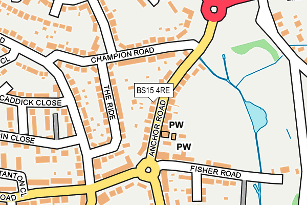 BS15 4RE map - OS OpenMap – Local (Ordnance Survey)
