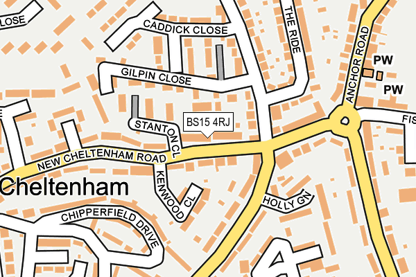 BS15 4RJ map - OS OpenMap – Local (Ordnance Survey)