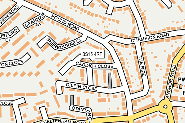 BS15 4RT map - OS OpenMap – Local (Ordnance Survey)