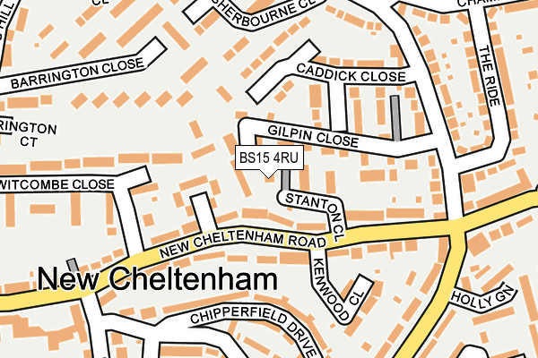 BS15 4RU map - OS OpenMap – Local (Ordnance Survey)