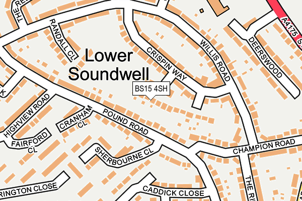 BS15 4SH map - OS OpenMap – Local (Ordnance Survey)