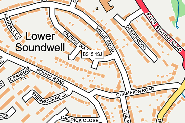 BS15 4SJ map - OS OpenMap – Local (Ordnance Survey)